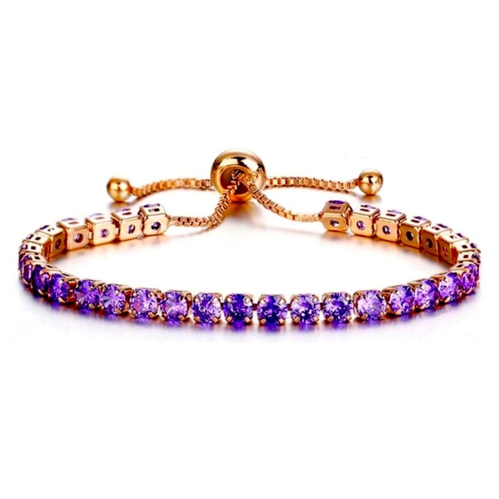 ❌LAST ONE Adjustable Purple Amethyst Rose Gold  Bracelet